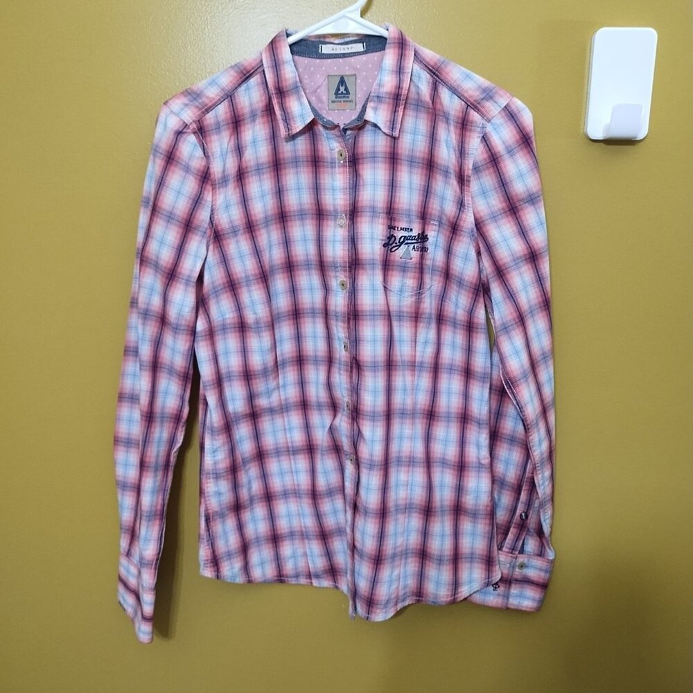 Gaastra Nautical Supplies Long Sleeve Button Down Cotton Plaid Shirt S